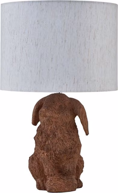 First Choice Lighting Lily Bunny Table Lamp in Brown with Fabric Shade