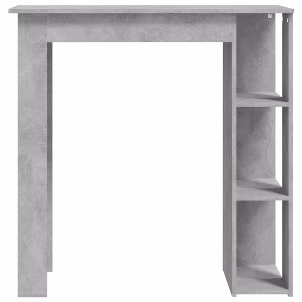 Berkfield Home Bar Table with Shelf in Concrete Grey, W/D/H: 102 x 50 x 103.5 cm – 3