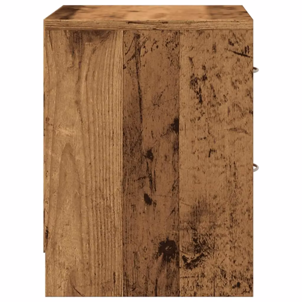 Berkfield Home Bedside Cabinet in Brown Old Wood, W/D/H: 40 x 30 x 40 cm – 3