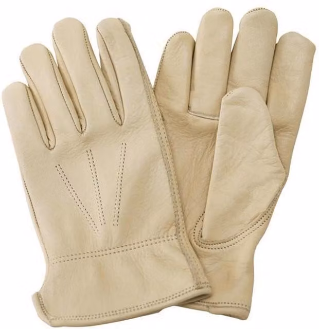 Kent & Stowe Adult Water Resistant Leather Gloves in Grey and Beige