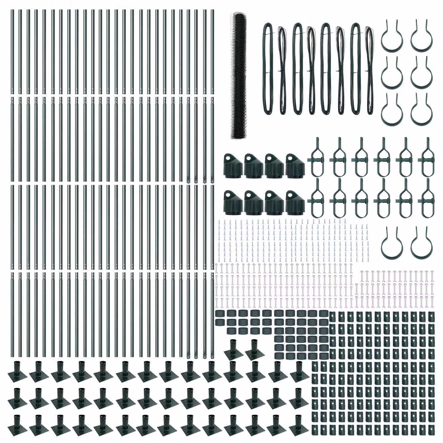 Berkfield Home Green Powder-Coated Steel Hexagon Fence, H: 160 cm x W: 100 m – 2