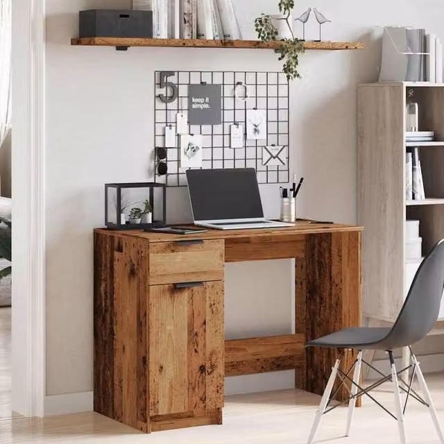 Berkfield Home Brown Decorative Writing Desk in Engineered Wood, W/D/H: 100 x 50 x 75 cm