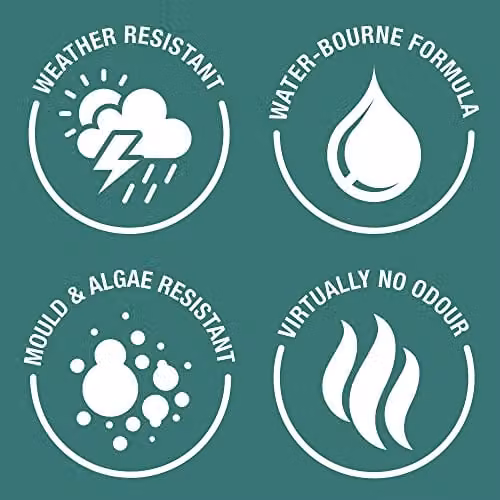 Rust-Oleum Matt Green Water-Based Mould Resistant Garden Paint, 0.75 l – 2