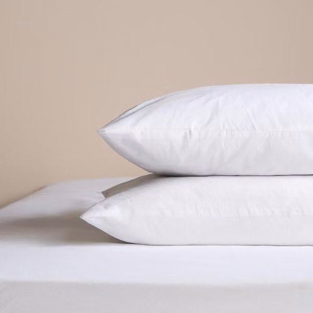 OHS Waterproof Plain Pillowcase Topper Protector Cover in White
