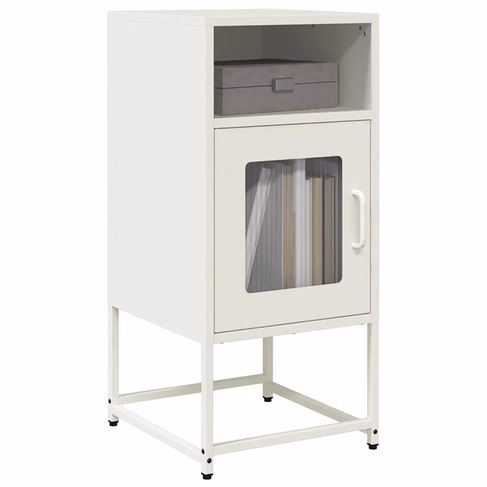 Berkfield Home Elegant Bedside Cabinet in White, W/D/H: 36 x 39 x 78 cm – 2