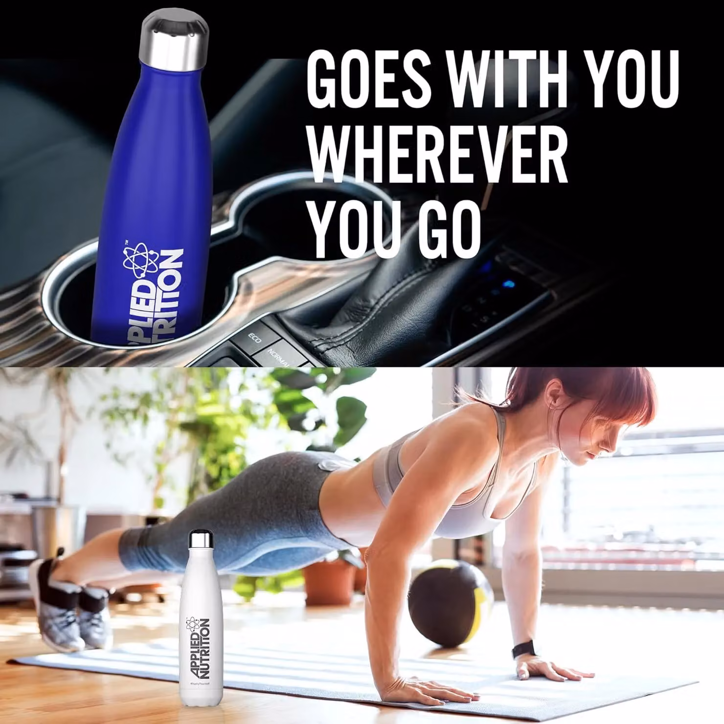 Applied Nutrition Stainless Steel Leakproof Flask, 500ml, Blue – 5