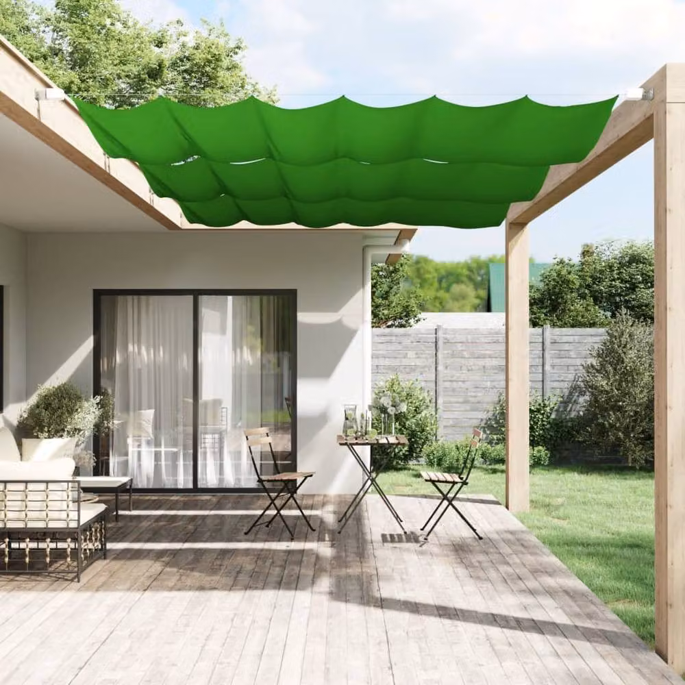Berkfield Home Vertical Awning in Light Green, W: 140 cm, H: 270 cm, Oxford Polyester Fabric – 2