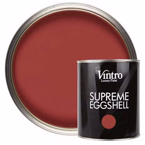 Vintro Mulberry Deep Red Eggshell Paint for Walls, Wood and Trim, 1 Litre