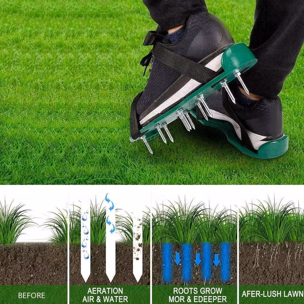 Havendro Green Lawn Grass Aerator Spikes Sandals for Adults, W/D/H: 30 x 13 cm – 3