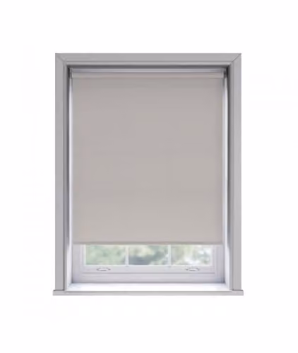 New Edge Blinds Beige Thermal Blackout Roller Blind, W: 155 cm, H: 170 cm