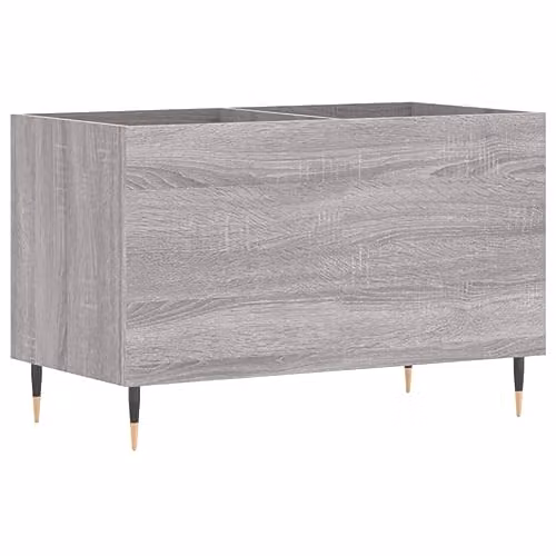 vidaXL Record Cabinet in Grey Sonoma, W: 74.5 cm, D: 38 cm, H: 48 cm, Engineered Wood – 1