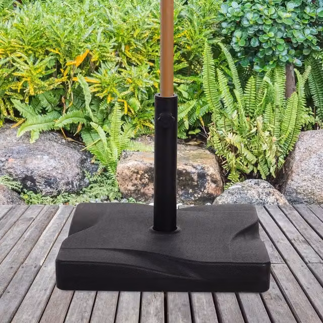 Outsunny Black Freestanding Parasol Umbrella Base Stand, 20kg
