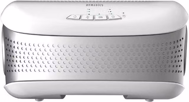 HoMedics TotalClean Desktop Air Purifier with 360 Degree HEPA Filter, White