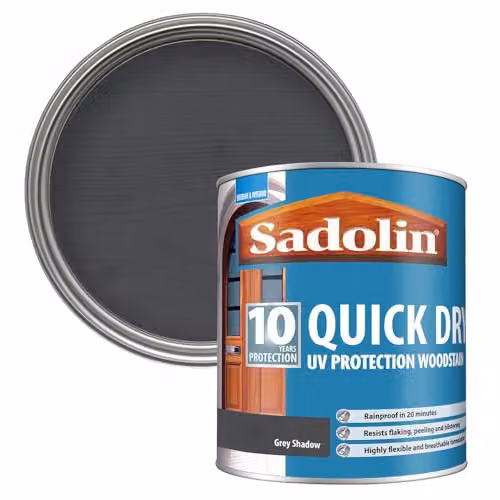 Sadolin Quick Dry UV Protection Woodstain in Grey Shadow, 5L