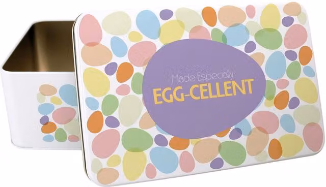 Purely Home Made Especially Egg-cellent Easter Cake Tin, Multicoloured Rectangular