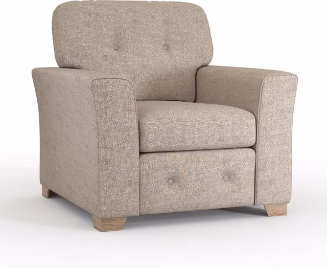 Furnishings For Less UK Hartley Armchair Sofa with Tufted Full Back Cushions in Grey or Beige