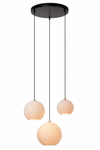 Lucide Bina White Ceramic Pendant Light, Diameter: 40 cm – 1