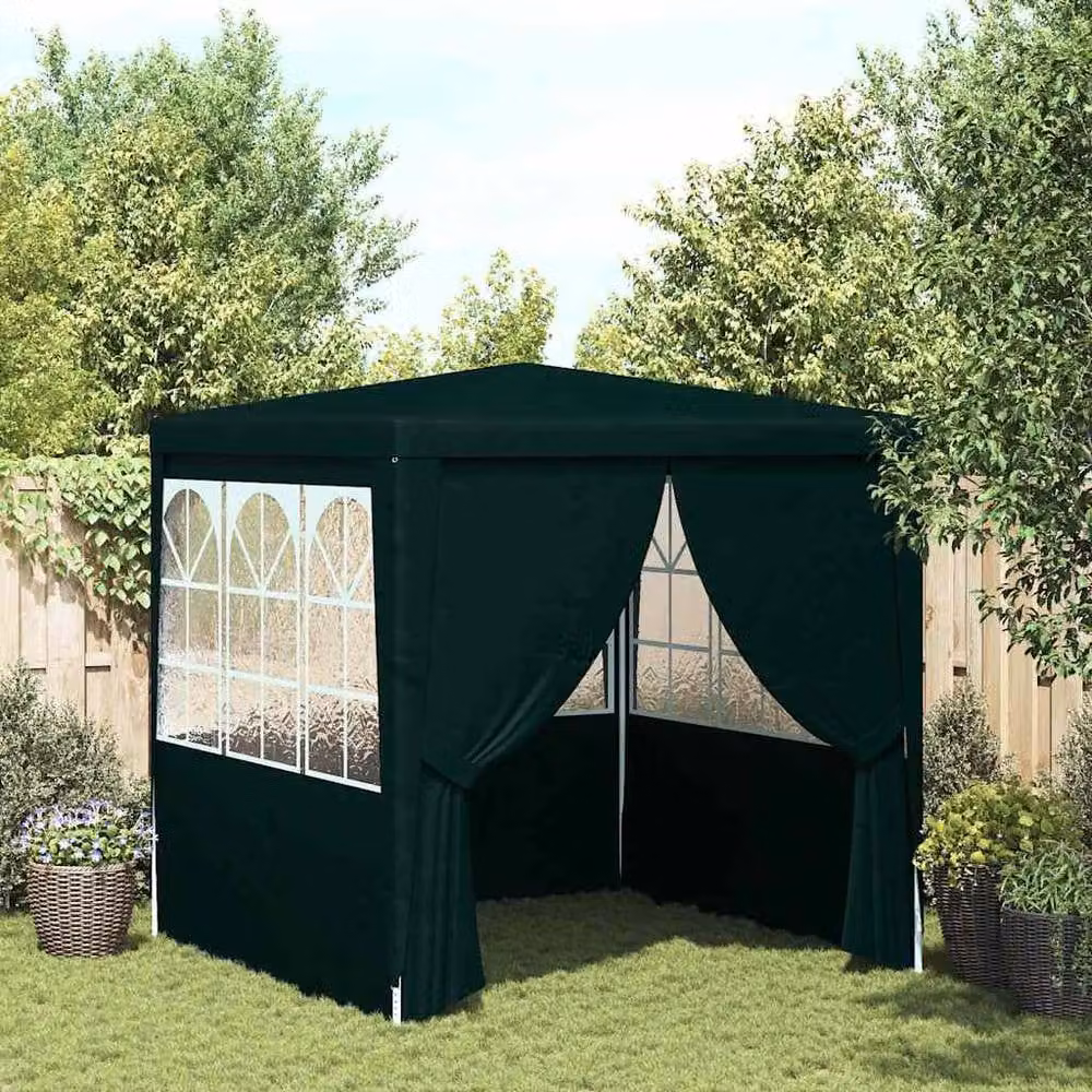 Berkfield Home Professional Party Tent with Side Walls, Green, 2 x 2 m – 1