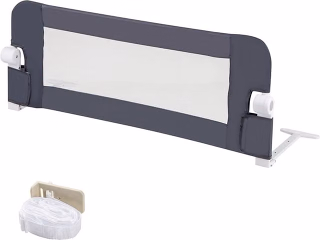 Costway Foldable Toddler Bed Rail in Grey