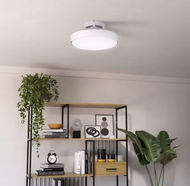 Eglo Morenci White LED Ceiling Fan Light with Remote Control, Dimmable and Tunable White Light, Diameter: 48 cm