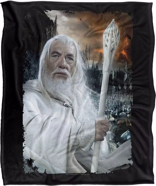 LOGOVISION The Lord Of The Rings Gandalf The White Super Soft Silky Touch Fleece Throw Blanket, W: 152 cm, D: 127 cm – 5