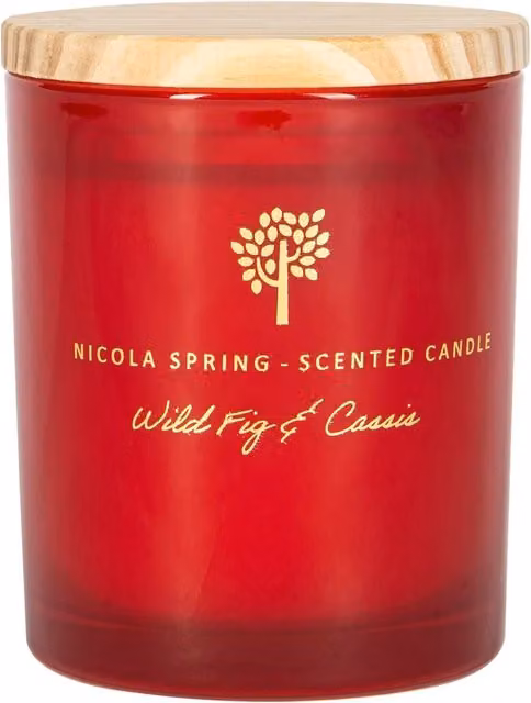 Nicola Spring Wild Fig and Cassis Scented Soy Wax Candle, Red, 130g – 5