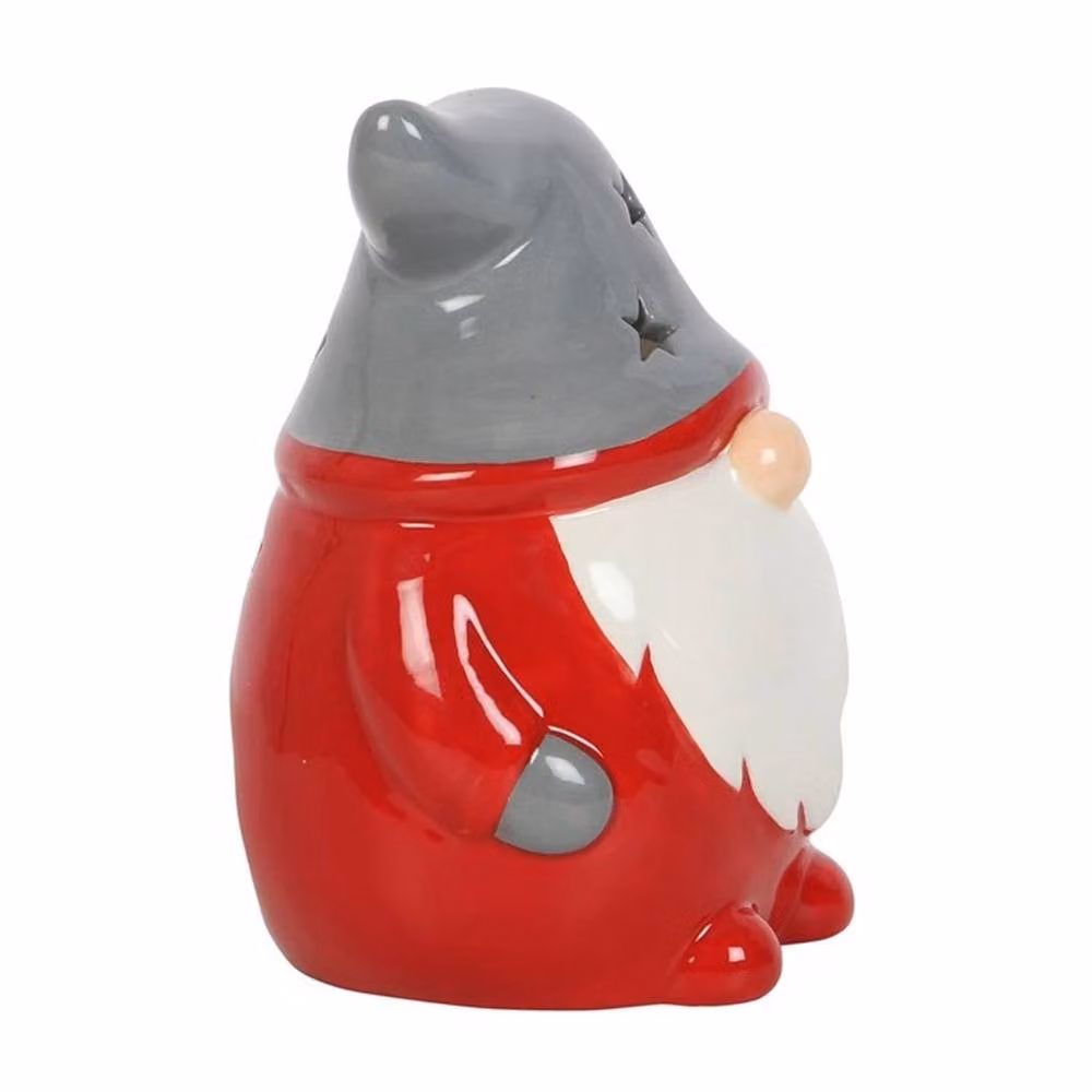 Uniqueful Red and Grey Ceramic Gonk Tealight Holder – 2