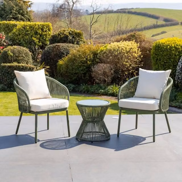 Artemis Home Florent Green Rattan Patio Bistro Set