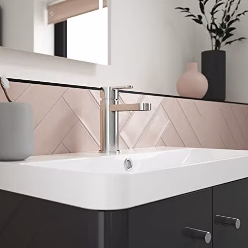 Nuie ARV370 Arvan Modern Bathroom Round High Rise Mono Basin Mixer Tap with Single Lever Handle, Chrome – 2