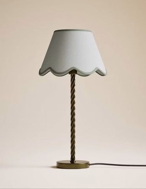 M&S Modern Fabric Cone Lamp Shade in Green