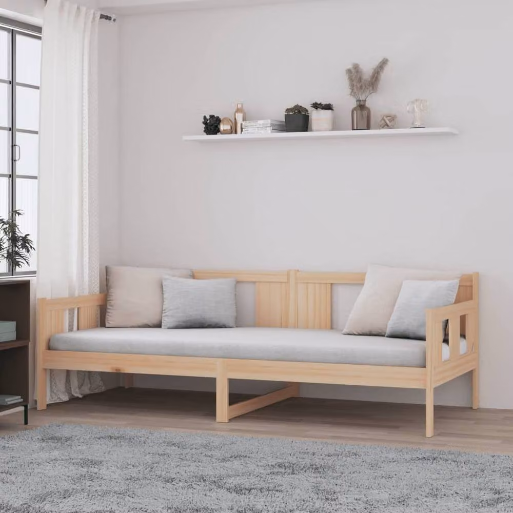 Berkfield Home Rustic Solid Wood Pine Day Bed, Brown, W: 80 cm, L: 200 cm – 2