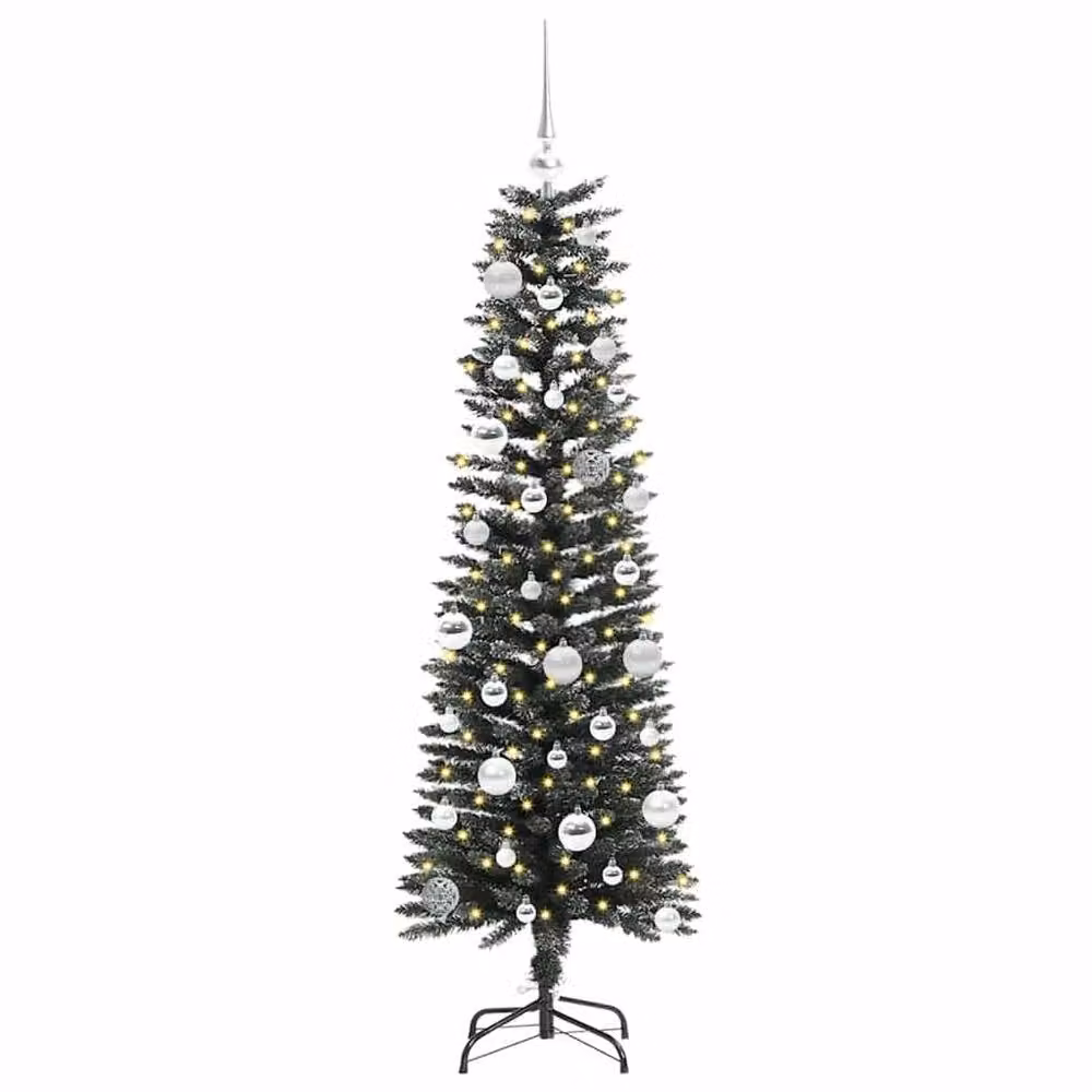 Berkfield Home Artificial Green Christmas Tree with 150 LEDs, H 150 x W 43 x D 43 cm – 3