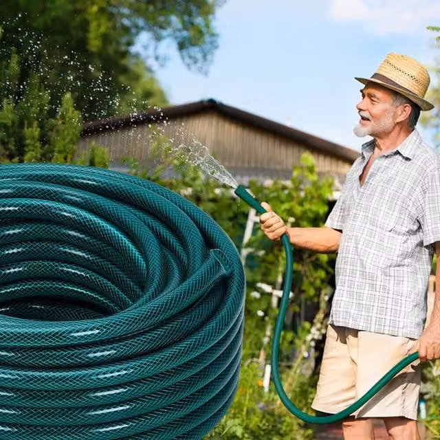EONLION 25m Green PVC Garden Lawn Hose Pipe – 1