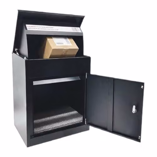 Nicoman Steel Wall Mounted Parcel Box in Black