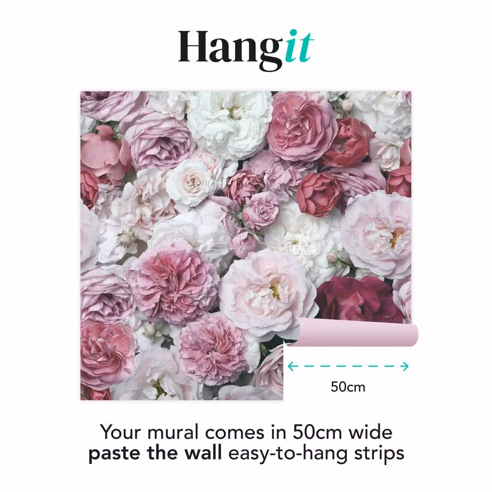 Superfresco Easy Blush Bouquet Pink Floral Botanical Mural W: 300 cm, H: 280 cm – 2