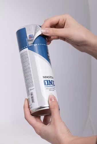 Maston Opaque Spray Paint in Satin Traffic White RAL9016, 400 ml – 2