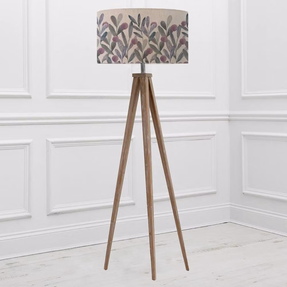 Voyage Maison Aratus Floor Lamp with Katsura Eva Fabric Lampshade in Beige and Wood – 2