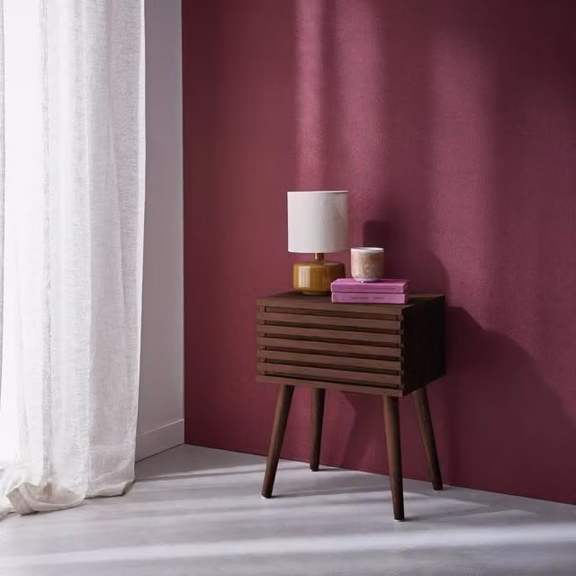 sweeek Scandi-style Bedside Table with Grooved Wooden Effect in Dark Brown, W/D/H: 40.0 x 29.0 x 50.5 cm – 1