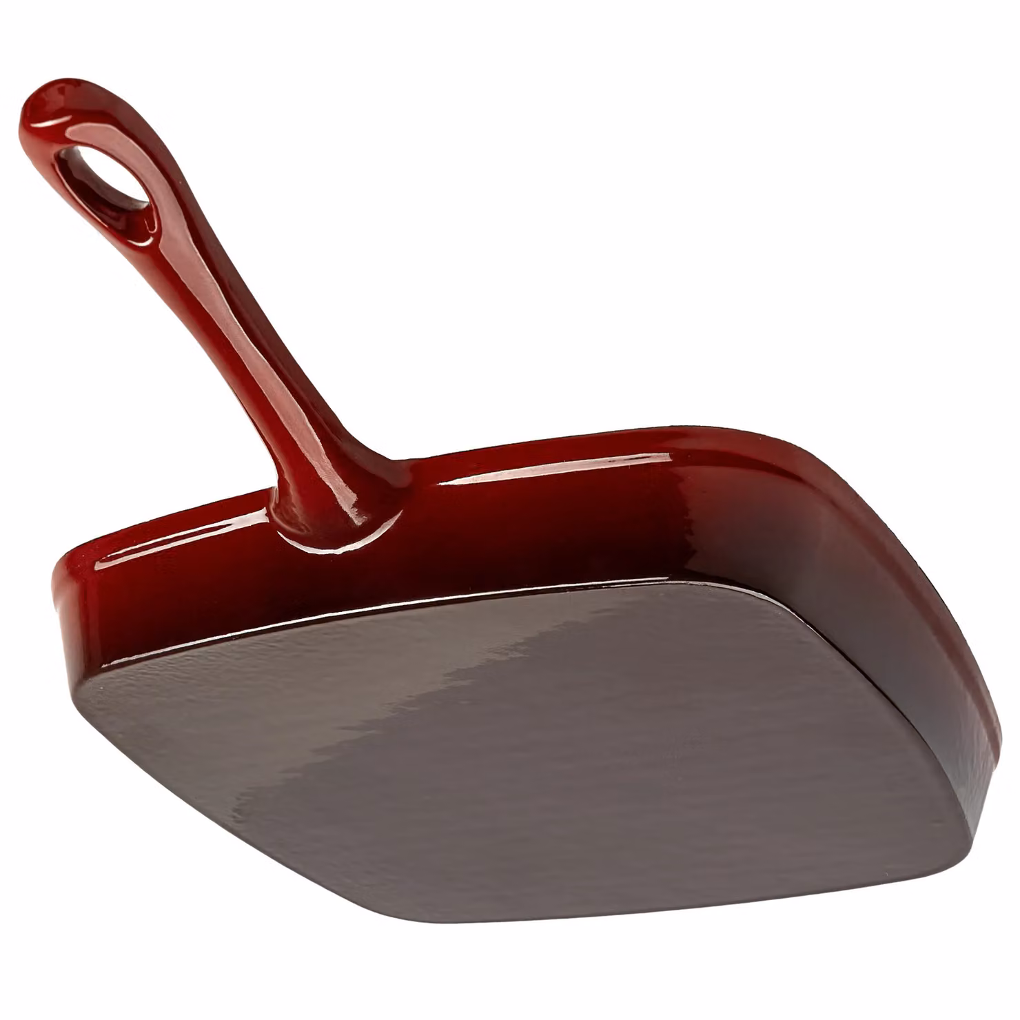 Prochef Enamelled Cast Iron Square Grill Pan in Dark Red, 23 cm – 2