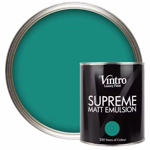 Vintro Luxury Matt Emulsion Multi Surface Paint in Emerald Green, 1L – 1
