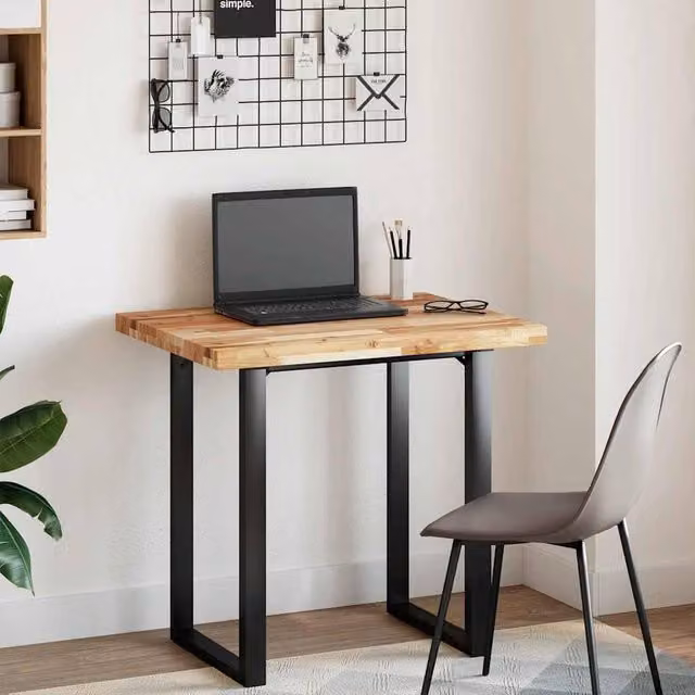 Berkfield Home Solid Acacia Wood Desk Top, Oil Finished, Brown, W: 80 cm, D: 60 cm, H: 4 cm – 1