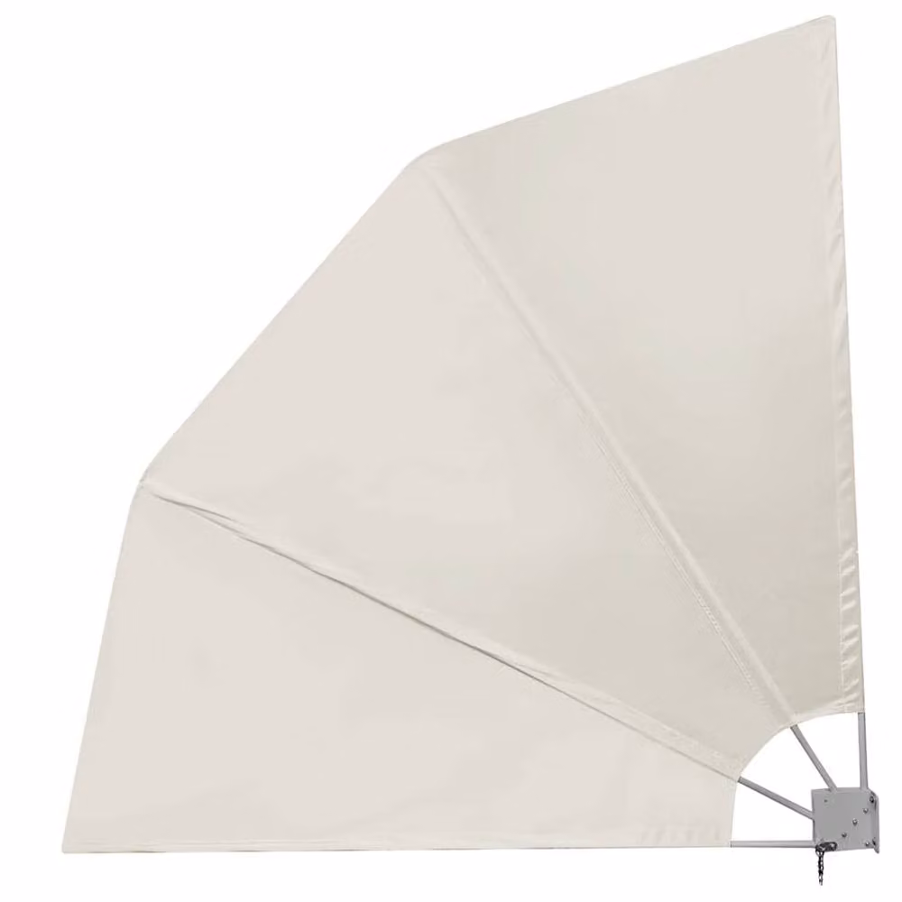 Berkfield Home Collapsible Balcony Side Awning in Beige, W/D/H: 210 x 210 x 210 cm – 2