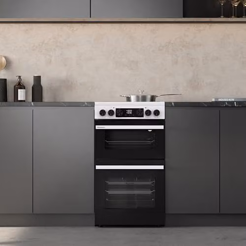 Hisense HDCEC5C10W Freestanding Ceramic Electric Cooker in White with Double Oven and Air Fry Mode, Energy Class A – 2