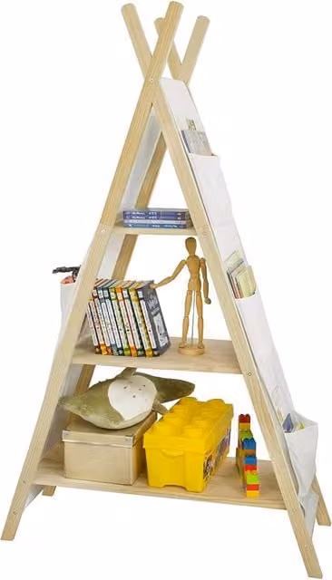SoBuy White Triangular Kids Storage Unit for Children's Rooms