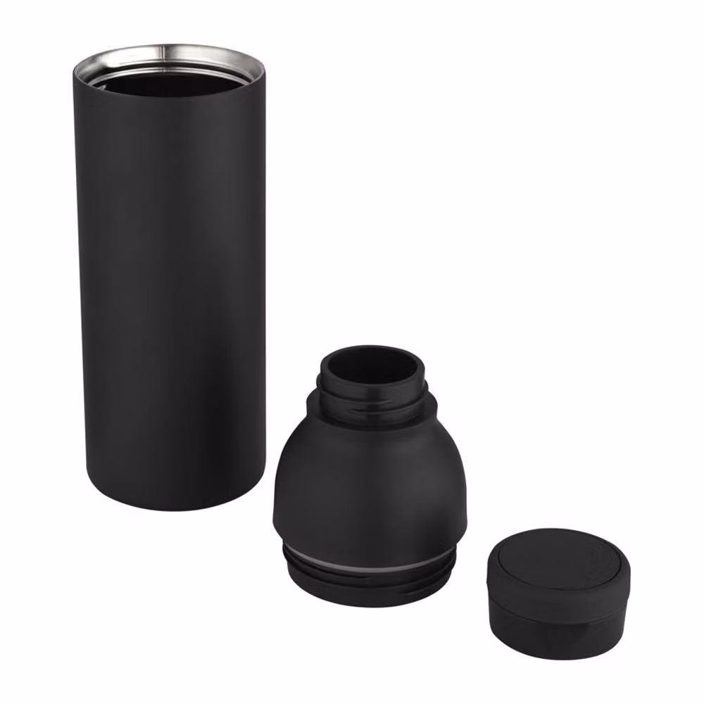 Floso Stainless Steel Double Wall Water Bottle, 650ml, Black – 2