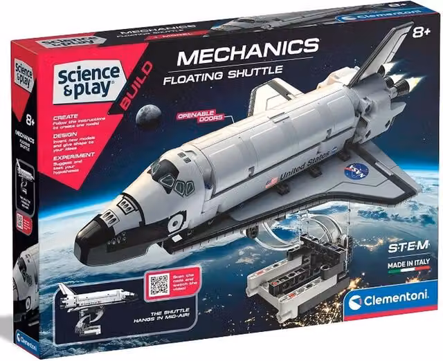 Clementoni Science Museum Mechanics Lab Building Set in Grey and White