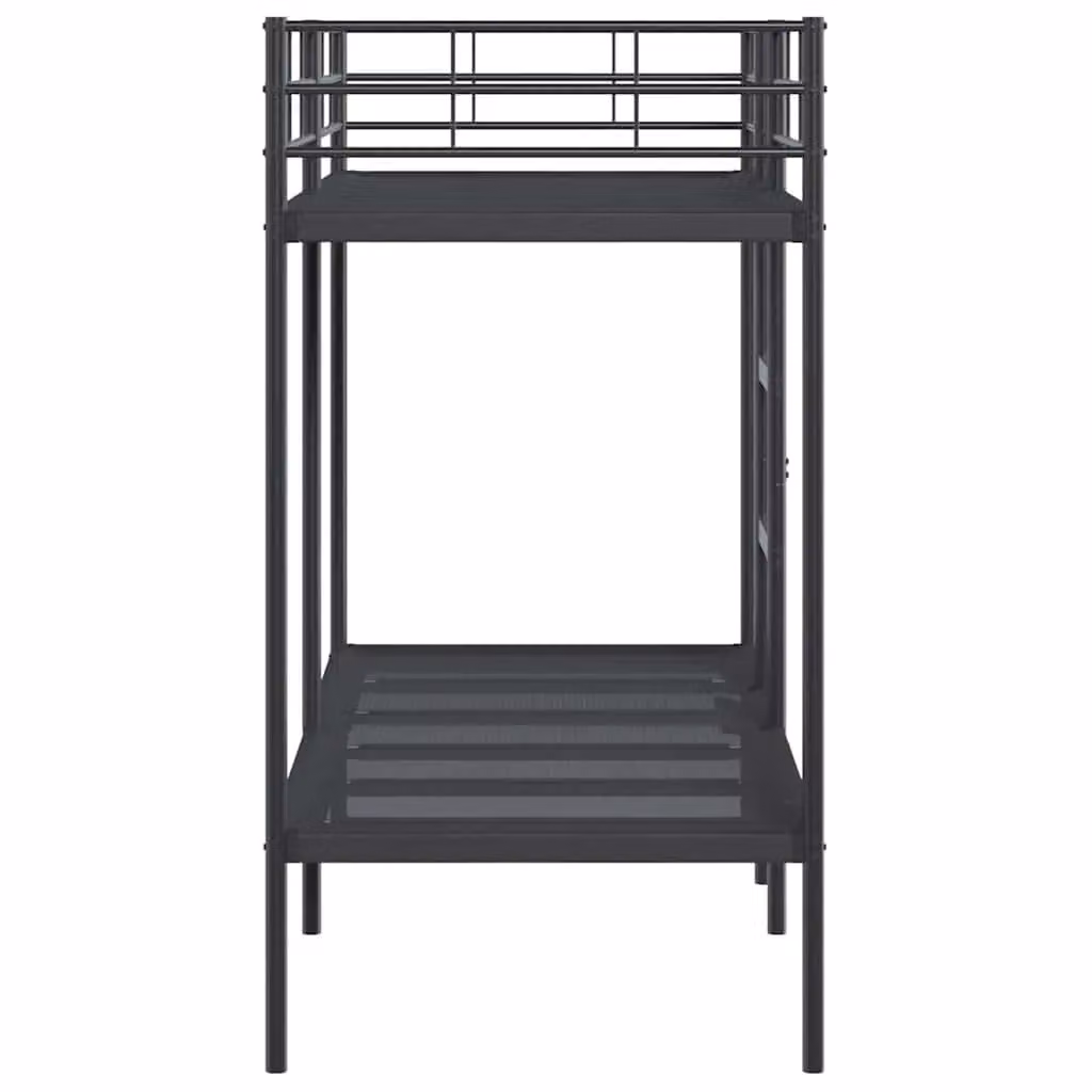 Berkfield Home Black Metal Small Single Bunk Bed – 3