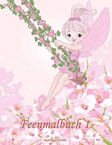 Feenmalbuch 1: Volume 1 (Feen) Colouring Book by Createspace, Multicolour, H: 27.94 cm, W: 21.59 cm
