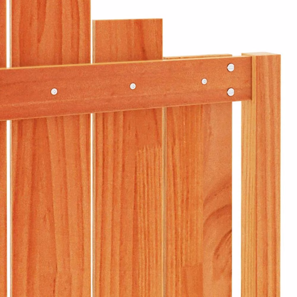 Berkfield Home Solid Wood Pine Headboard in Wax Brown, Width: 135 cm – 4
