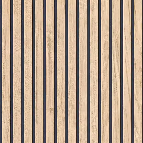 Belgravia Decor Panacea Wood Slats Wallpaper in Light Oak, Beige and Black